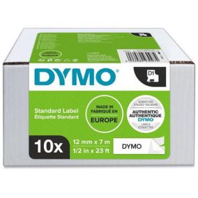 Feliratozógép szalag készlet, 12 mm x 7 m, DYMO "D1", fehér-fekete   Feliratozógép szalag készlet, 12 mm x 7 m, DYMO "D1", fehér-fekete