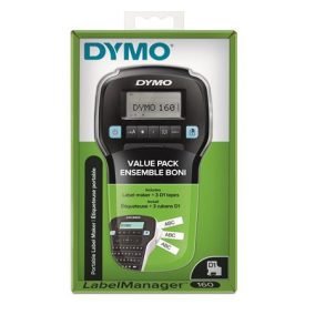 Elektromos feliratozógép, DYMO "LM 160", fekete, + 3 db D1 szalag   Elektromos feliratozógép, DYMO "LM 160", fekete, + 3 db D1 szalag