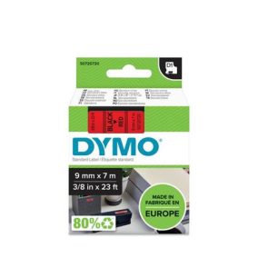 Feliratozógép szalag, 9 mm x 7 m, DYMO "D1", piros-fekete   Feliratozógép szalag, 9 mm x 7 m, DYMO "D1", piros-fekete