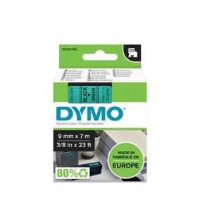 Feliratozógép szalag, 9 mm x 7 m, DYMO "D1", zöld-fekete   Feliratozógép szalag, 9 mm x 7 m, DYMO "D1", zöld-fekete