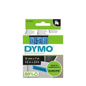 Feliratozógép szalag, 12 mm x 7 m, DYMO "D1", kék-fekete   Feliratozógép szalag, 12 mm x 7 m, DYMO "D1", kék-fekete