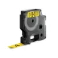   Feliratozógép szalag, 12 mm x 7 m, DYMO "D1", sárga-fekete