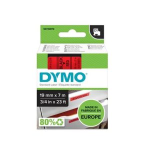 Feliratozógép szalag, 19 mm x 7 m, DYMO "D1", piros-fekete   Feliratozógép szalag, 19 mm x 7 m, DYMO "D1", piros-fekete