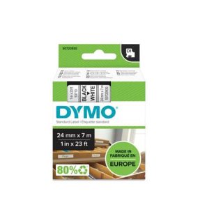 Feliratozógép szalag, 24 mm x 7 m, DYMO "D1", fehér-fekete   Feliratozógép szalag, 24 mm x 7 m, DYMO "D1", fehér-fekete