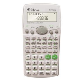   Számológép, tudományos, 283 funkció, VICTORIA OFFICE, "GVT-736", fehér