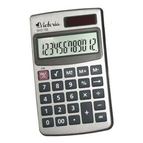 Zsebszámológép, 12 számjegy, fém ház, VICTORIA OFFICE, "GVZ-152"   Zsebszámológép, 12 számjegy, fém ház, VICTORIA OFFICE, "GVZ-152"