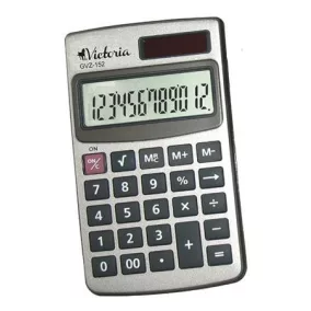   Zsebszámológép, 12 számjegy, fém ház, VICTORIA OFFICE, "GVZ-152"