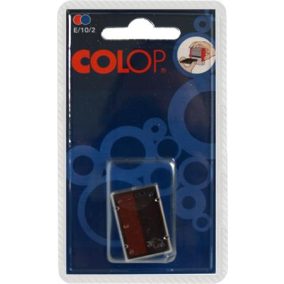 Bélyegző cserepárna, 2 db/bliszter, COLOP "E/10/2", piros-kék   Bélyegző cserepárna, 2 db/bliszter, COLOP "E/10/2", piros-kék
