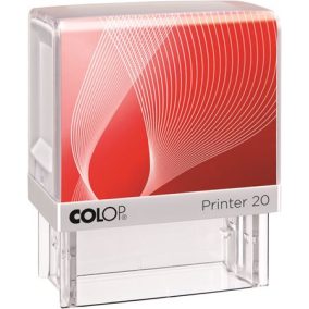 Bélyegző, COLOP "Printer IQ 20" fehér ház - fekete párnával   Bélyegző, COLOP "Printer IQ 20" fehér ház - fekete párnával