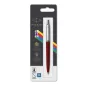   Golyóstoll, 0,7 mm, ezüst színű klip, piros tolltest, PARKER "Royal Jotter Originals", kék
