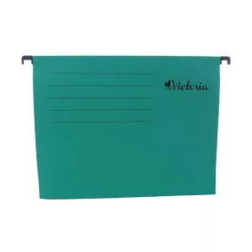 Függőmappa, karton, A4, VICTORIA OFFICE, zöld
