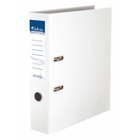   Iratrendező, 75 mm, A4, PP/karton, VICTORIA OFFICE, "Basic", fehér