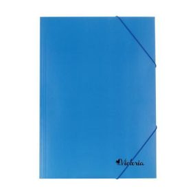 Gumis mappa, karton, A4, VICTORIA OFFICE, kék