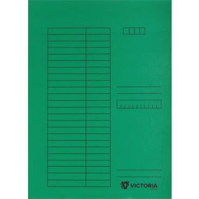 Pólyás dosszié, karton, A4, VICTORIA OFFICE, zöld