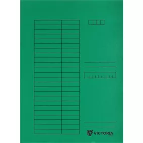Pólyás dosszié, karton, A4, VICTORIA OFFICE, zöld