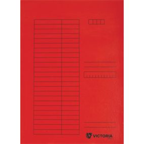 Pólyás dosszié, karton, A4, VICTORIA OFFICE, piros