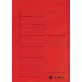 Pólyás dosszié, karton, A4, VICTORIA OFFICE, piros