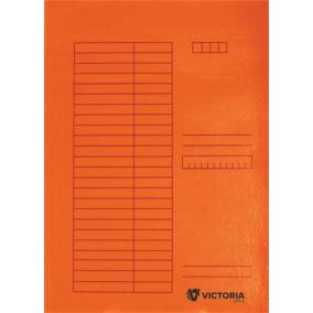 Pólyás dosszié, karton, A4, VICTORIA OFFICE, narancs