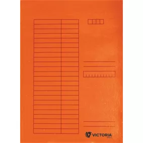 Pólyás dosszié, karton, A4, VICTORIA OFFICE, narancs
