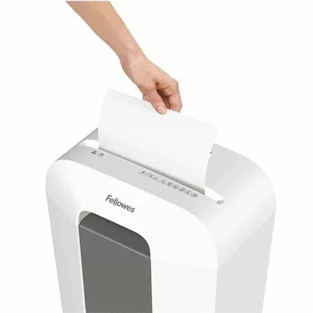 Iratmegsemmisítő, konfetti, 9 lap, FELLOWES "Powershred® LX50" fehér