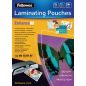 Meleglamináló fólia, 80 mikron, A4, fényes, öntapadó, 100 db, FELLOWES