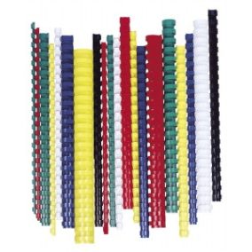   Spirál, műanyag, 10 mm, 41-55 lap, FELLOWES, 100 db, fekete