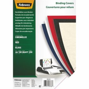 Hátlap, A4, 250 g, fényes, FELLOWES "Chromolux", piros   Hátlap, A4, 250 g, fényes, FELLOWES "Chromolux", piros
