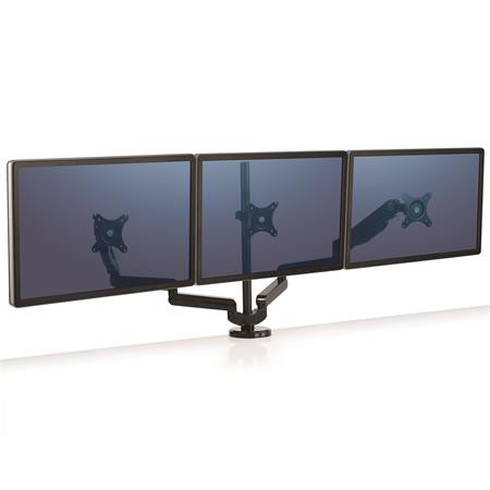 Monitortartó kar, három monitorhoz, FELLOWES "Platinum Series™ Trial", fekete