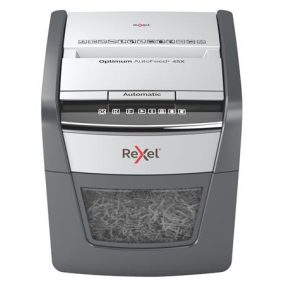 Iratmegsemmisítő, konfetti, 45 lap, REXEL "Optimum AutoFeed 45X"   Iratmegsemmisítő, konfetti, 45 lap, REXEL "Optimum AutoFeed 45X"