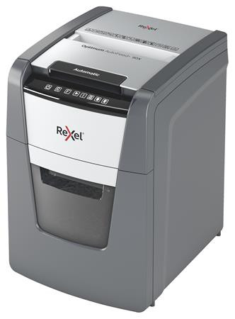 Iratmegsemmisítő, konfetti, 90 lap, REXEL, "Optimum AutoFeed+ 90X"