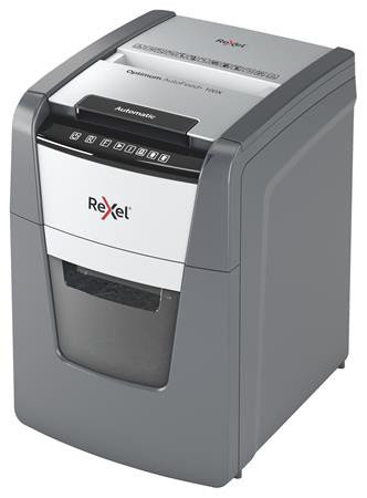 Iratmegsemmisítő, konfetti, 100 lap, REXEL "Optimum AutoFeed+ 100X"