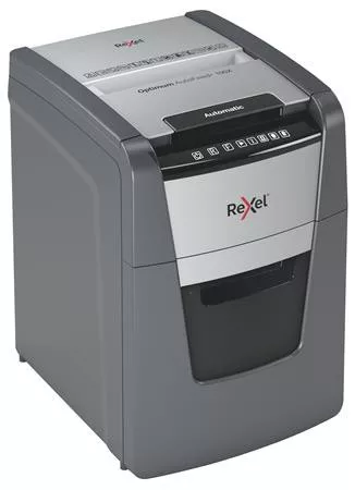Iratmegsemmisítő, konfetti, 100 lap, REXEL "Optimum AutoFeed+ 100X"