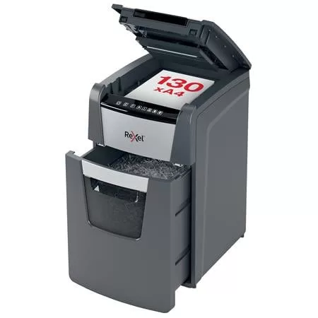 Iratmegsemmisítő, konfetti, 130 lap, REXEL, "Optimum AutoFeed+ 130X"