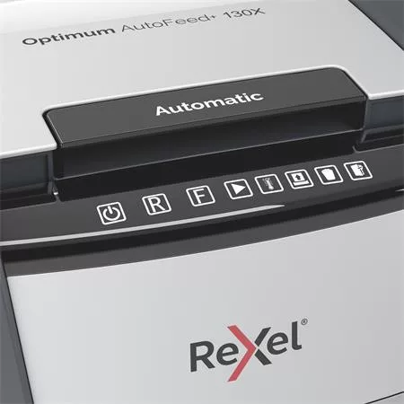 Iratmegsemmisítő, konfetti, 130 lap, REXEL, "Optimum AutoFeed+ 130X"