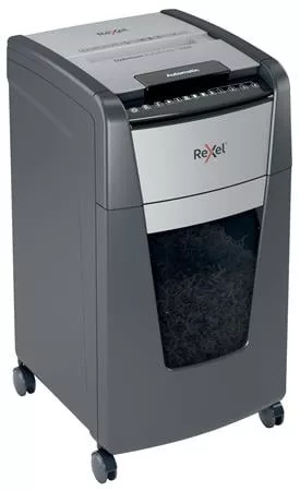 Iratmegsemmisítő, konfetti, 300 lap, REXEL, "Optimum AutoFeed+ 300X"