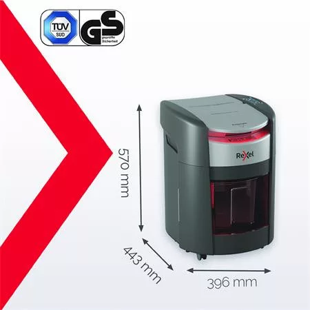 Iratmegsemmisítő, konfetti, 150 lap, REXEL "ShredMax AutoFeed+ 150X P4"