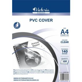 Előlap, A4, 140 mikron, VICTORIA OFFICE, víztiszta Előlap, A4, 140 mikron, VICTORIA OFFICE, víztiszta
