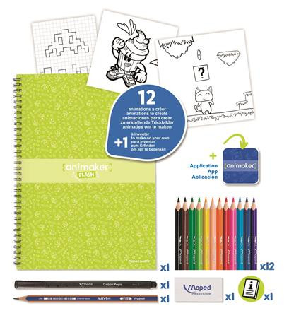 Animációkészítő készlet applikációval, Pop, MAPED CREATIV "Animaker Flash"