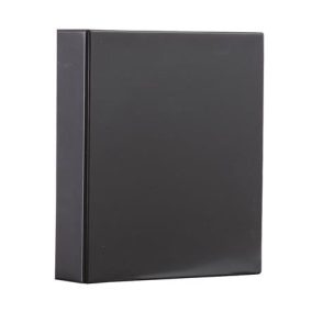   Gyűrűs könyv, panorámás, 4 gyűrű, 80 mm, A4, PVC, PANTA PLAST, fekete