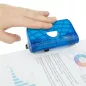   Tűzőgép és lyukasztó szett 24/6, 26/6, 12 lap, RAPESCO, átlátszó kék, tűzőkapoccsal
