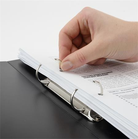 Gyűrűs könyv, 2 gyűrű, 38 mm, A4, PP, RAPESCO "Eco GRS Recycled", fekete