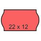 Árazószalag, 22x12 mm, piros
