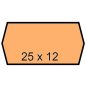 Árazószalag, 25x12 mm, narancs