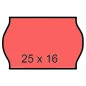 Árazószalag, 25x16 mm, piros