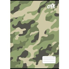 Füzet, tűzött, A4, kockás, 32 lap, COOL BY VICTORIA "Camouflage", "87-32"   Füzet, tűzött, A4, kockás, 32 lap, COOL BY VICTORIA "Camouflage", "87-32"