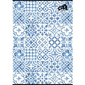   Füzet, tűzött, A4, kockás, 80 lap, COOL BY VICTORIA "Mediterrain patterns"