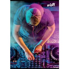 Füzet, tűzött, A5, kockás, 96 lap, COOL BY VICTORIA, "DJ"   Füzet, tűzött, A5, kockás, 96 lap, COOL BY VICTORIA, "DJ"
