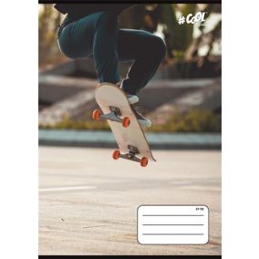 Füzet, tűzött, A5, vonalas, 32 lap, 4-8. osztály, COOL BY VICTORIA, "Skateboard", "21-32"   Füzet, tűzött, A5, vonalas, 32 lap, 4-8. osztály, COOL BY VICTORIA, "Skateboard", "21-32"