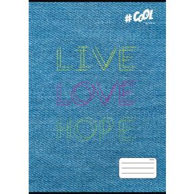 Füzet, tűzött, A4, kockás, 32 lap, COOL BY VICTORIA, "Live-love-hope", "87-32"   Füzet, tűzött, A4, kockás, 32 lap, COOL BY VICTORIA, "Live-love-hope", "87-32"