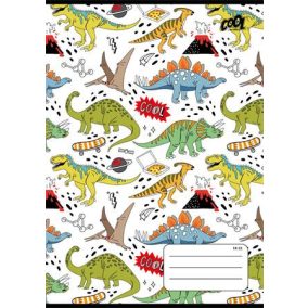 Füzet, tűzött, A5, vonalas, 32 lap, 1. osztály, COOL BY VICTORIA "Dinosaurus world", "14-32"   Füzet, tűzött, A5, vonalas, 32 lap, 1. osztály, COOL BY VICTORIA "Dinosaurus world", "14-32"